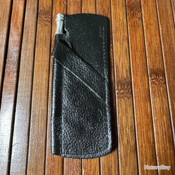 TUIS CUIR POUR COUTEAU AVEC FUSIL A AIGUIS