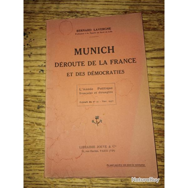 Munich droute de la France et des dmocraties De Bernard Lavergne