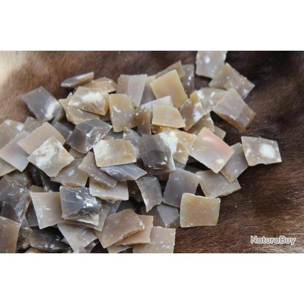 Lot de 10 silex blonds / pierres 3/4" pour Mortimer, Jgers etc...