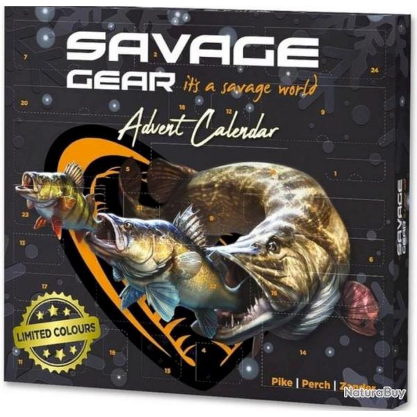 Calendrier de l'Avent Pche Savage Gear 24 Leurres Exclusifs pour Carnassiers