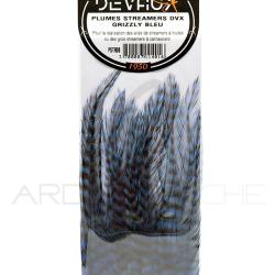 Plumes streamers DEVAUX Grizzly bleu