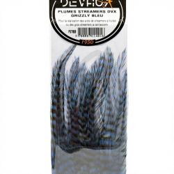 Plumes streamers DEVAUX Grizzly bleu