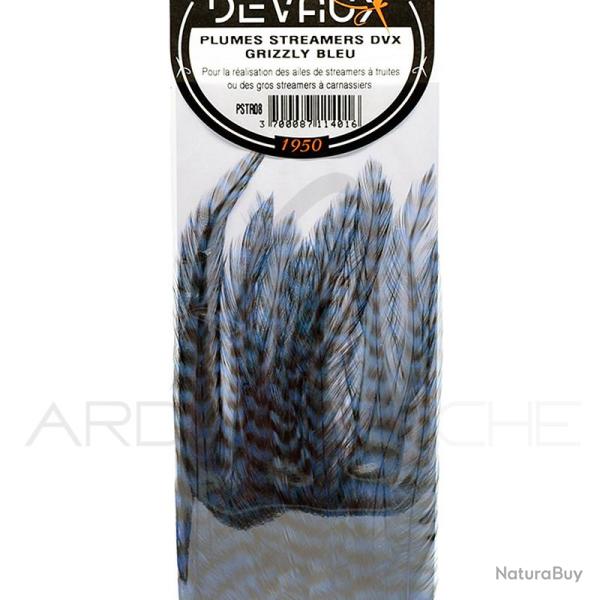 Plumes streamers DEVAUX Grizzly bleu