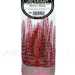 Plumes streamers DEVAUX Grizzly rouge