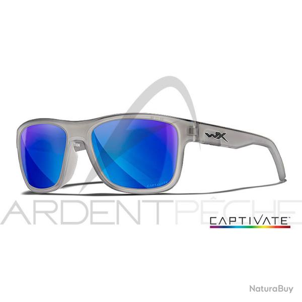Lunettes polarisantes WILEY X Ovation captivate Blue mirror Matte slate frame