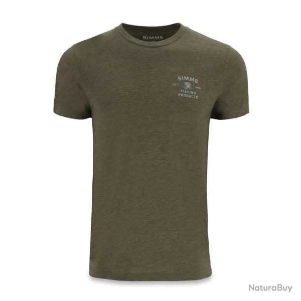 Tee shirt SIMMS Stacked Bass T-Shirt Military Heather 3XL