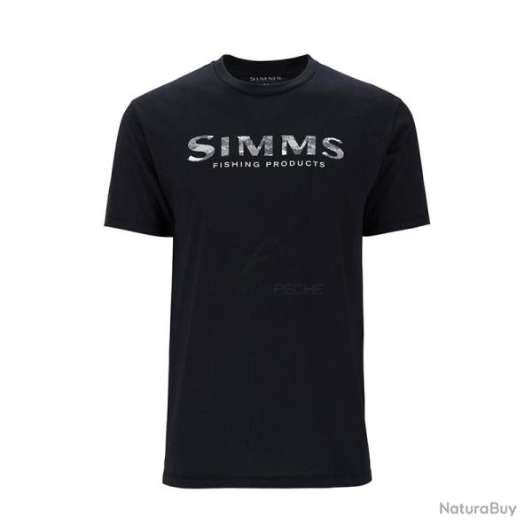 Tee shirt SIMMS Shroud Fill Logo T-Shirt Black 3XL