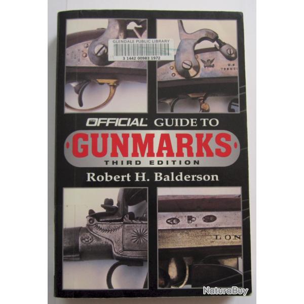 Livre anglais Official guide to gunmarks par Robert Balderson