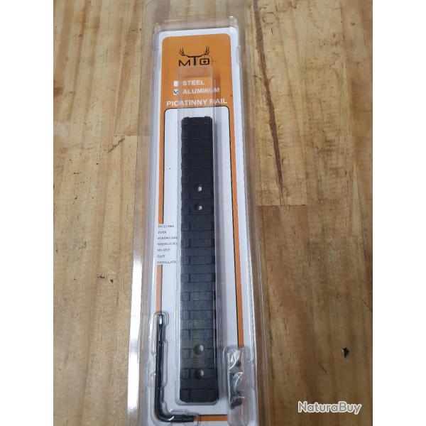 rail picatinny MTO en aliage de 170 mm pour BROWNING BAR / BENELLI ARGO / WINCHESTER SXR ....