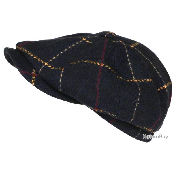 Beret Casquette Gavroche Bleu Marine Irlandaise � Chevrons en Laine Gurwal Taille unique Bleu