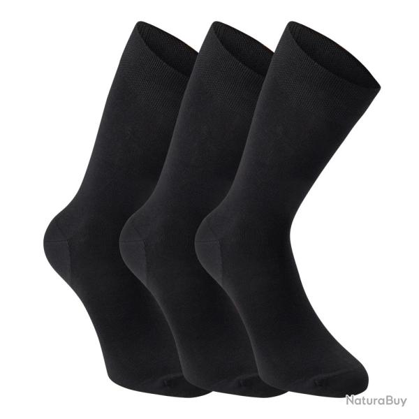 CHAUSSETTES BAMBOU LOTS DE 3 PAIRES NOIRES DEERHUNTER 40/43