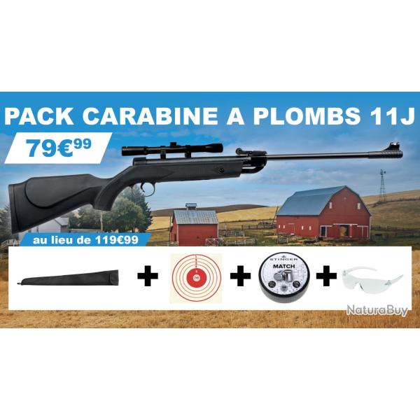 Pack carabine a plombs PLUTON 11J - 4,5mm