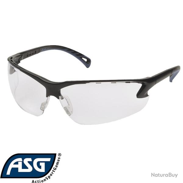 Lunettes de protection airsoft ASG transparentes - branches r�glables CE