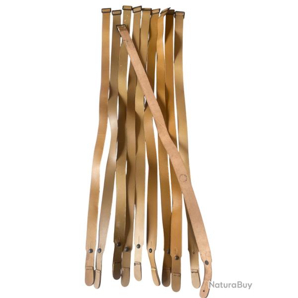 Lot de 10 Bretelles - Sangle MAS 36 cuir original en cuir jaune Arm�e Francaise pour fusil