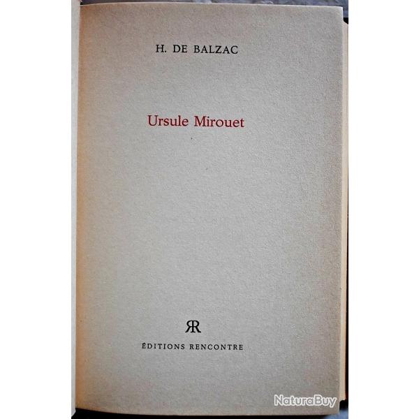 Ursule Mirouet - Honor de Balzac
