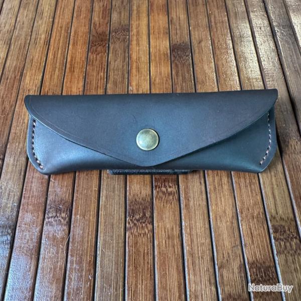 TUIS DE CEINTURE EN CUIR POUR COUTEAU DE QUALIT NEUF PORT HORIZONTAL