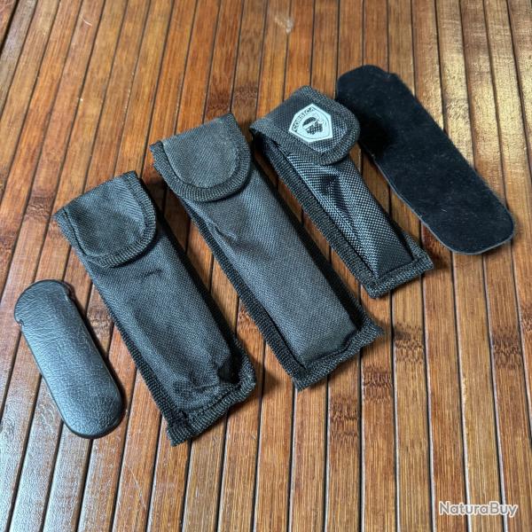 LOT DE 5 �TUIS A COUTEAUX