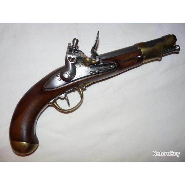 Pistolet a silex de cavalerie franais modle AN IX  Manufacture Impriale de Charleville