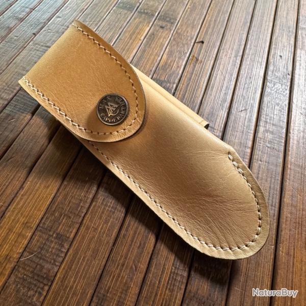 �TUI EN CUIR ARTISANAL MAX CAPDEBARTHES COUTEAUX PORT HORIZONTAL OU VERTICAL FRANCE