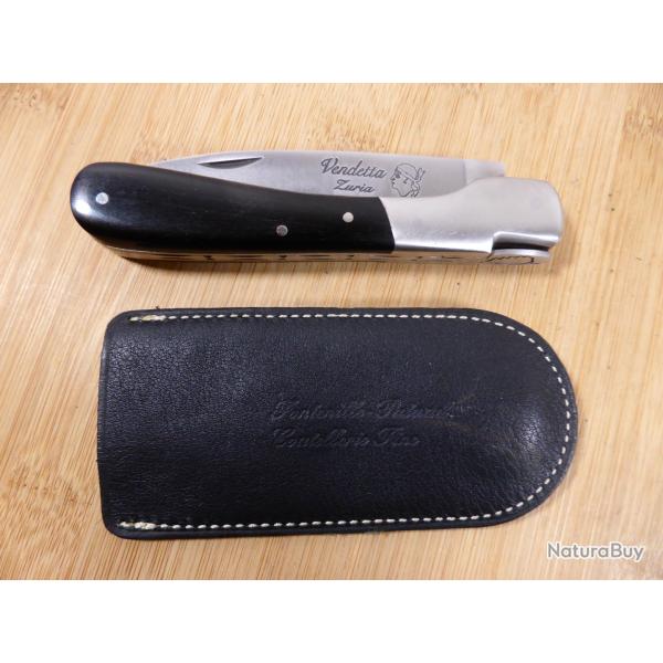 Couteau pliant VENDETTA Corse Zuria Gilles FONTENILLE PATAUD Eb�ne Thiers FRANCE COMME NEUF