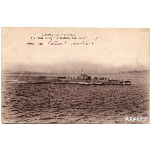 CPA - MARINE DE GUERRE  -  SOUS - MARIN "  MAURICE . CALLOT " N�1587