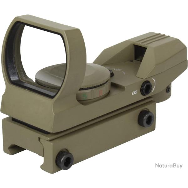 Red Dot Sight R�flexe Vert/Rouge Lunette de Vis�e Tactique Optique avec 4 R�ticules Rail 20mm Kaki