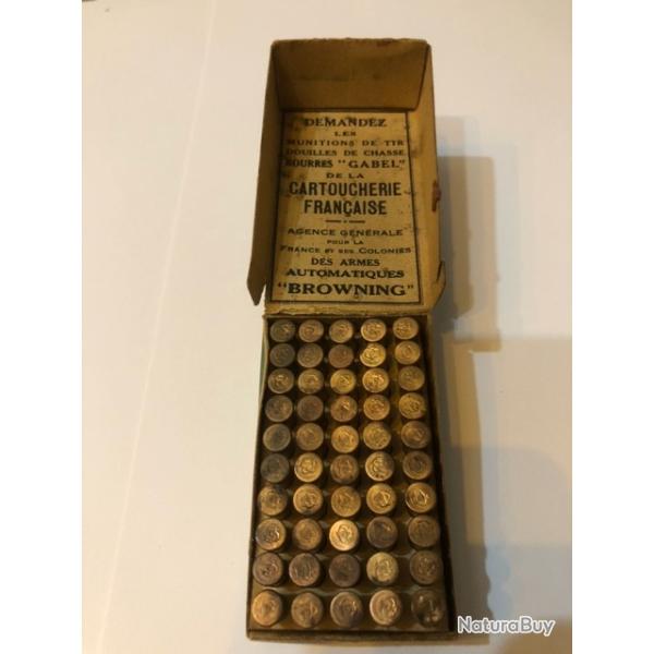 Ancienne Boite de 50 Cartouches 22 Lr Cartoucherie Fran�aise "Concours"