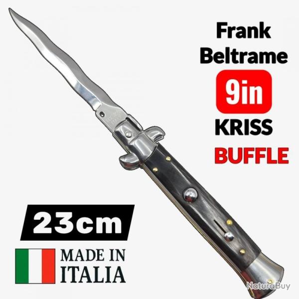 Couteau automatique lame kriss buffle Frank Beltrame
