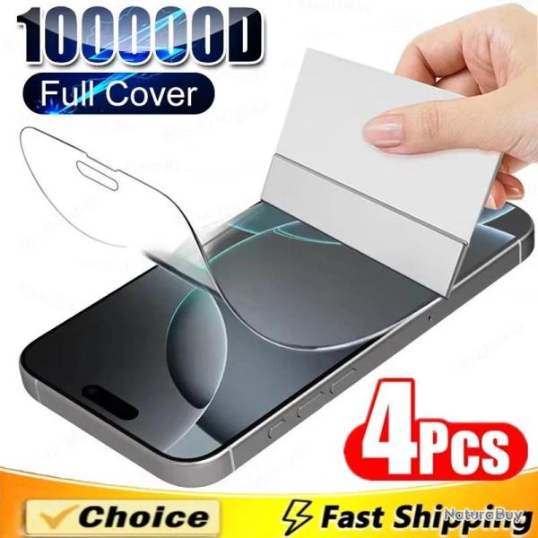 4 Film Hydrogel Protection Ecran pour iPhone, Smartphone: iPhone SE 2022