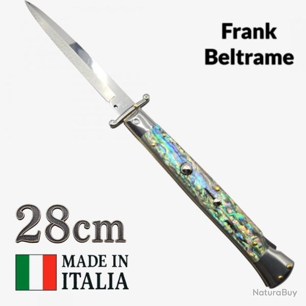 Couteau cran d'arr�t 28cm abalone garde basculante  pompe arriere Frank Beltrame