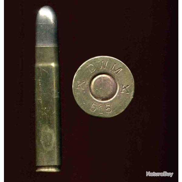 10.75 x 63 G Le Personnet - TRES RARE cartouche - balle nickel arrondie - marquage : DWM K 515 K