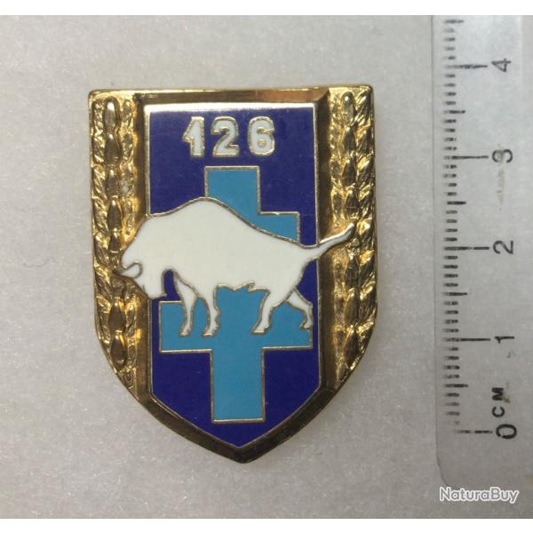FRANCE INFANTERIE - Insigne�126� R.I. R�giment d?Infanterie, bison blanc? Ballard 2766 � pin's