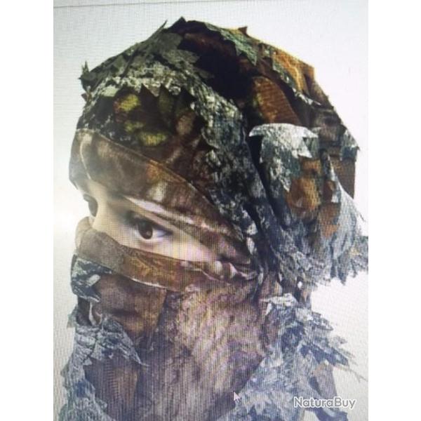 CAGOULE de CAMOUFLAGE 3D pour la chasse