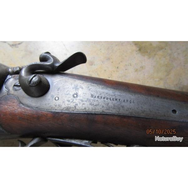 fusil chasse class� D canon faux damas St Etienne cal 16   BE