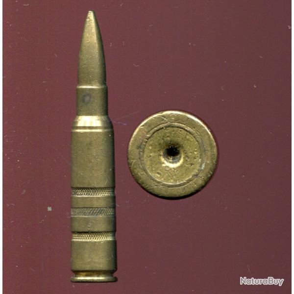 7.5 x 55 Schmidt & Rubin Suisse - inerte de manipulation enti�rement en laiton - balle pointue