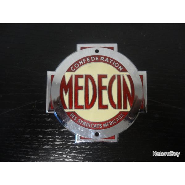 ancien insigne embl�me m�decin emaill�