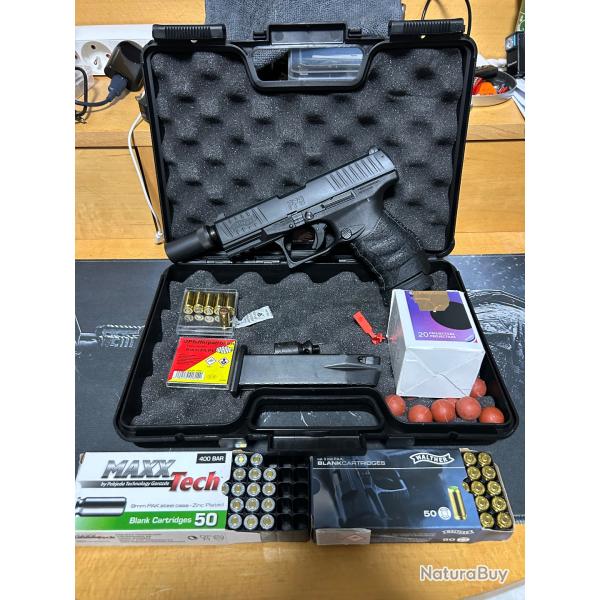 Pack dfense Pistolet alarme Walther PPQ M2 9mm PAK UMAREX. Pistolet alarme