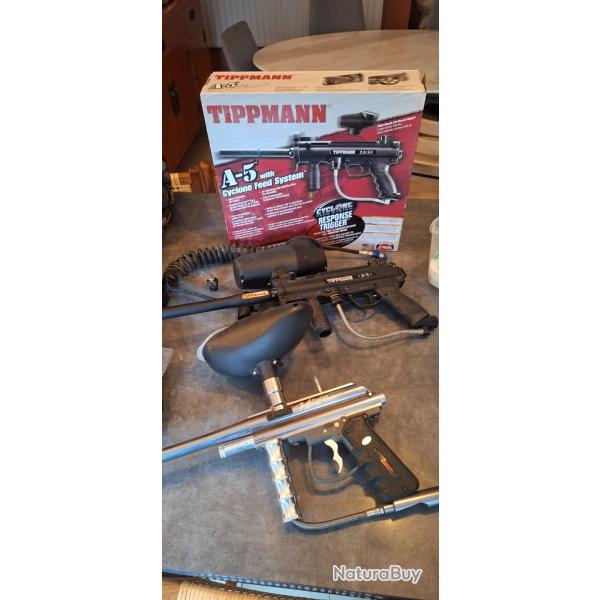 Fusil Paintball Tippman A5 + View Loader Prodigy E-Grip + equipements
