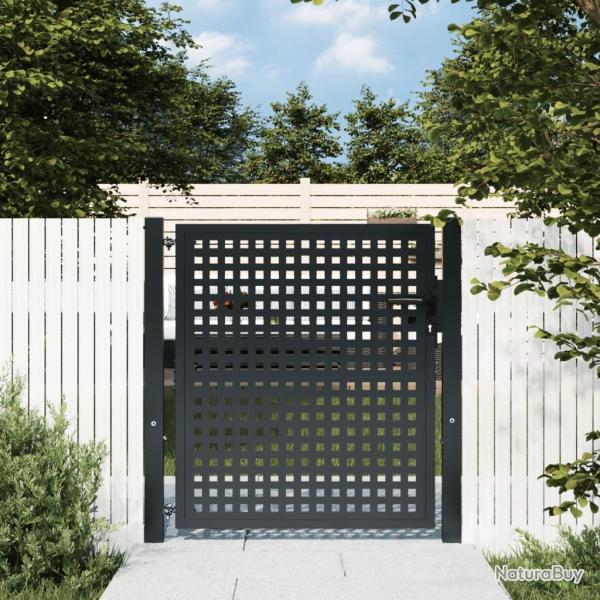 Portail de jardin anthracite 105x150 cm acier