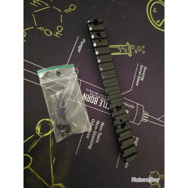 Rail Spuhr - Remington 700 - action courte - R-7002 REMINGTON 700 SA SCOPE BASE 0MIL EXTENDED