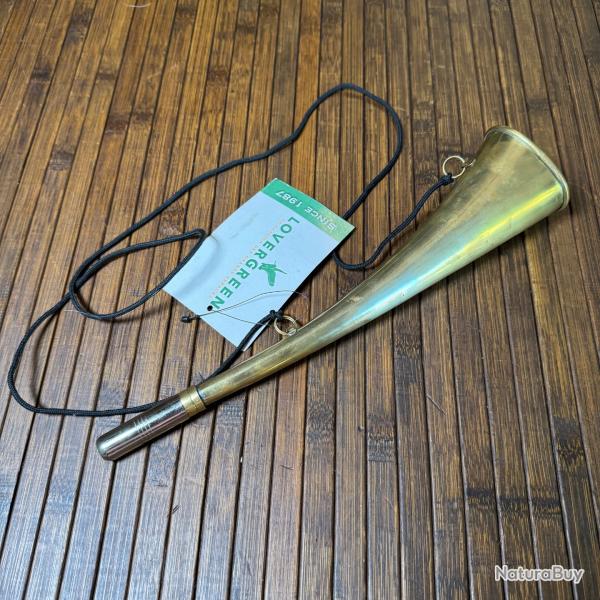 CORNE D'APPEL PAVILLON EN LAITON PIBOLE LOVERGREEN 31 cm