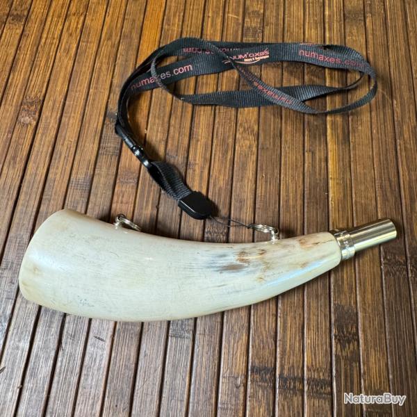 CORNE D'APPEL JANUEL PIBOLE EN VRITABLE CORNE MARQUE ELLES FABRICATION FRANAISE 24 cm