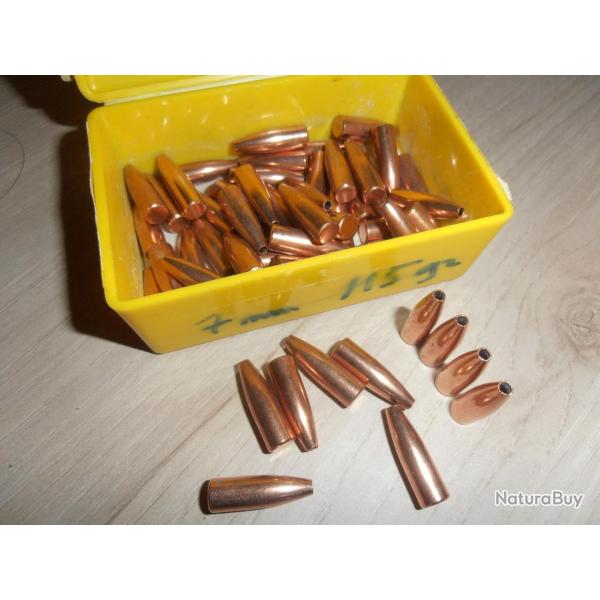 56 ogives SPEER 115 gr HP - 284 - 7.08 , 7x64, 280 rem, 284 w, 7 rem mag.......