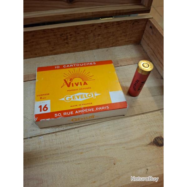 Boite collection ou usage gevelot viviaCalibre 16 plomb 10