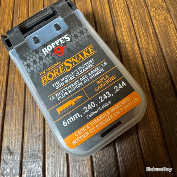 CORDON NETTOYAGE BORESNAKE RIFLE CARABINE cal. 6 mm, 240, 243, 244  Neuf