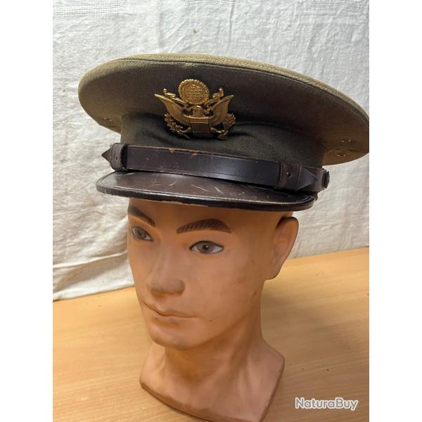 Ancienne casquette militaire officier US WW2