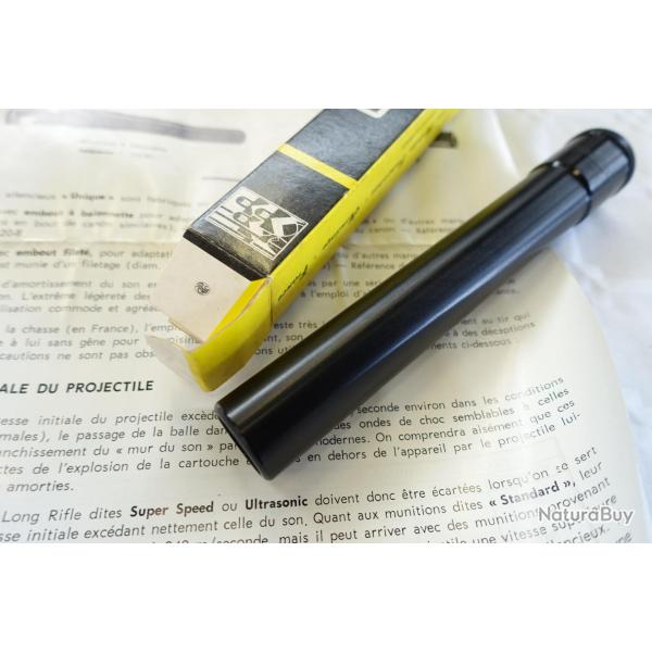 silencieux mod�rateur de son Unique 1/2 20 pour carabine 22 LR type CZ457 Tikka TX1 Dioptra Audax