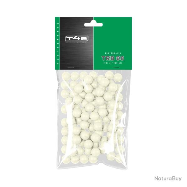 Billes pour arme de d�fense T4E Fluorescentes - Cal. 68 x100