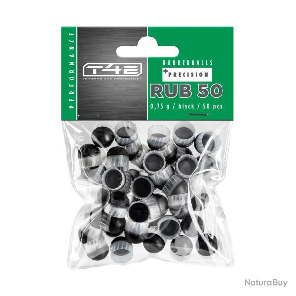 Billes pour arme de d�fense T4E Caoutchouc pr�cision - Cal. 50 x50