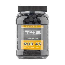 Billes pour arme de d&eacute;fense T4E Caoutchouc entrainement - Cal. 43 x500